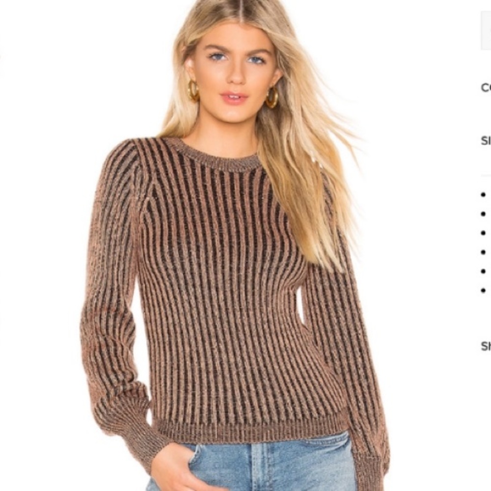 Tularosa Striped Black/Gold Sweater Size S